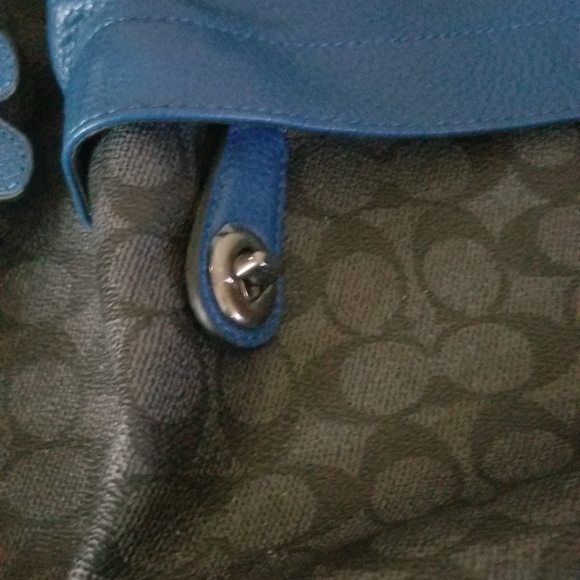 NWT Coach Campus Signature Coated Canvas Backpack F72051 Denim Charcoal - Picture 4 of 12